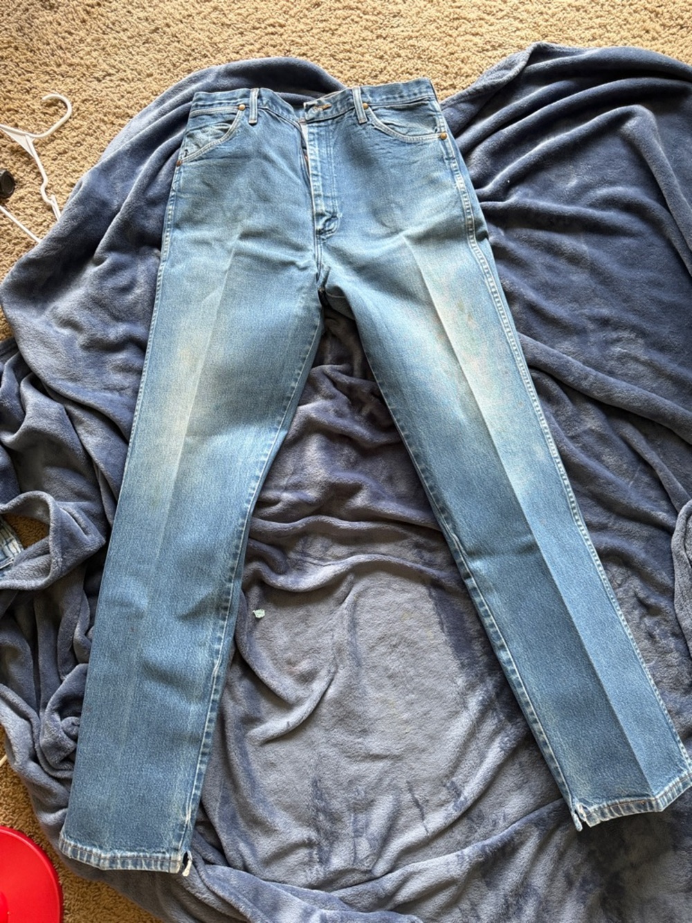 Wrangler Two-Tone Light Blue Straight Jeans